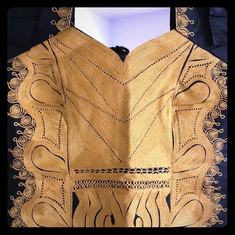 African embroidery dress size large top and bottom